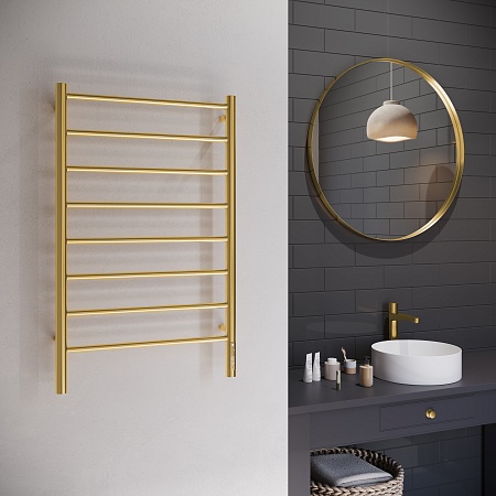 Аврора П8 500х850 Электро Полотенцесушитель TERMINUS Брашированное золото Лобня - фото 3 Аврора П8 500х850 Электро Полотенцесушитель TERMINUS Брашированное золото Лобня - фото 3