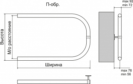 П-обр БШ 500х400 Полотенцесушитель  TERMINUS Лобня - фото 3